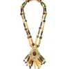 Hot Maliparmi COLLAR MULTIRESIN & BRASS Azafrán