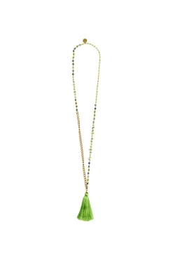 Hot Maliparmi COLLAR STONES & CHAIN Verde