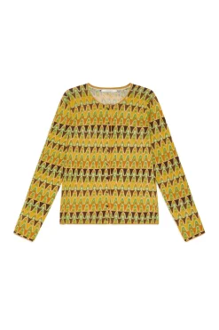 Best Maliparmi CÁRDIGAN GEOMETRIC MIMOSA Amarillo