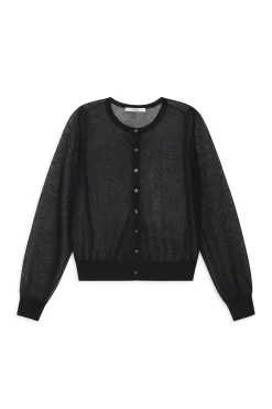 Clearance Maliparmi CÁRDIGAN TULLE Negro
