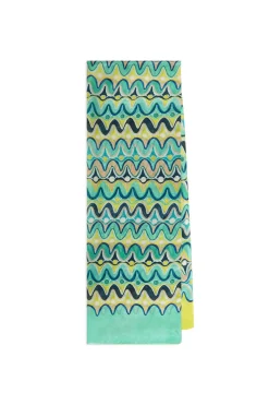 Fashion Maliparmi ESTOLA 70X200 COLLECTION PRINT Azul claro