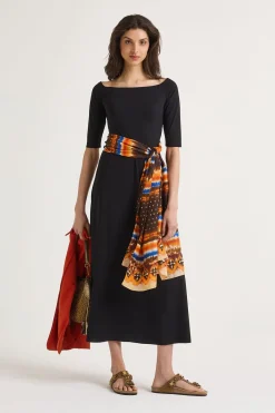 New Maliparmi ESTOLA 70X200 COLLECTION PRINT Marrón oscuro