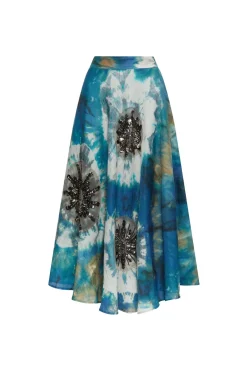 Best Maliparmi FALDA BLOOMING SHIBORI Azul