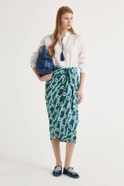 Outlet Maliparmi FALDA COLLECTION PRINT Azul