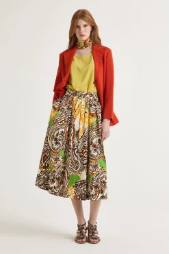 Online Maliparmi FALDA GEOMETRIC MIMOSA Amarillo