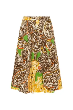Online Maliparmi FALDA GEOMETRIC MIMOSA Amarillo
