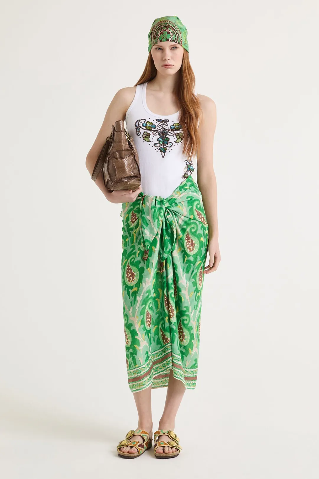 Fashion Maliparmi FALDA MIRTLE PAISLEY Verde