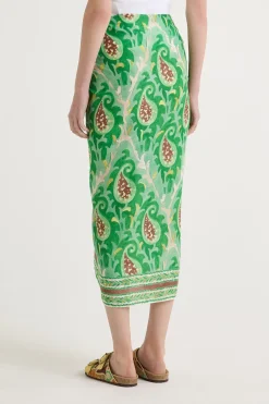 Fashion Maliparmi FALDA MIRTLE PAISLEY Verde