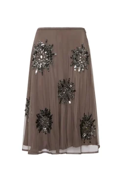 Discount Maliparmi FALDA PRECIOUS FLOWERS Gris