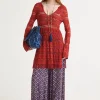 Best Maliparmi JERSEY CONFORT LACE Rojo ladrillo