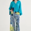 Sale Maliparmi PANTALÓN ARABESQUE PRINT Azul