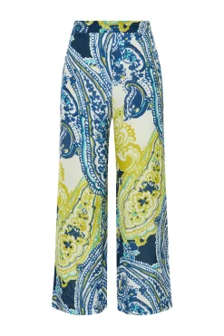 Sale Maliparmi PANTALÓN ARABESQUE PRINT Azul