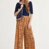 Outlet Maliparmi PANTALÓN CALEIDO FLOWER Naranja