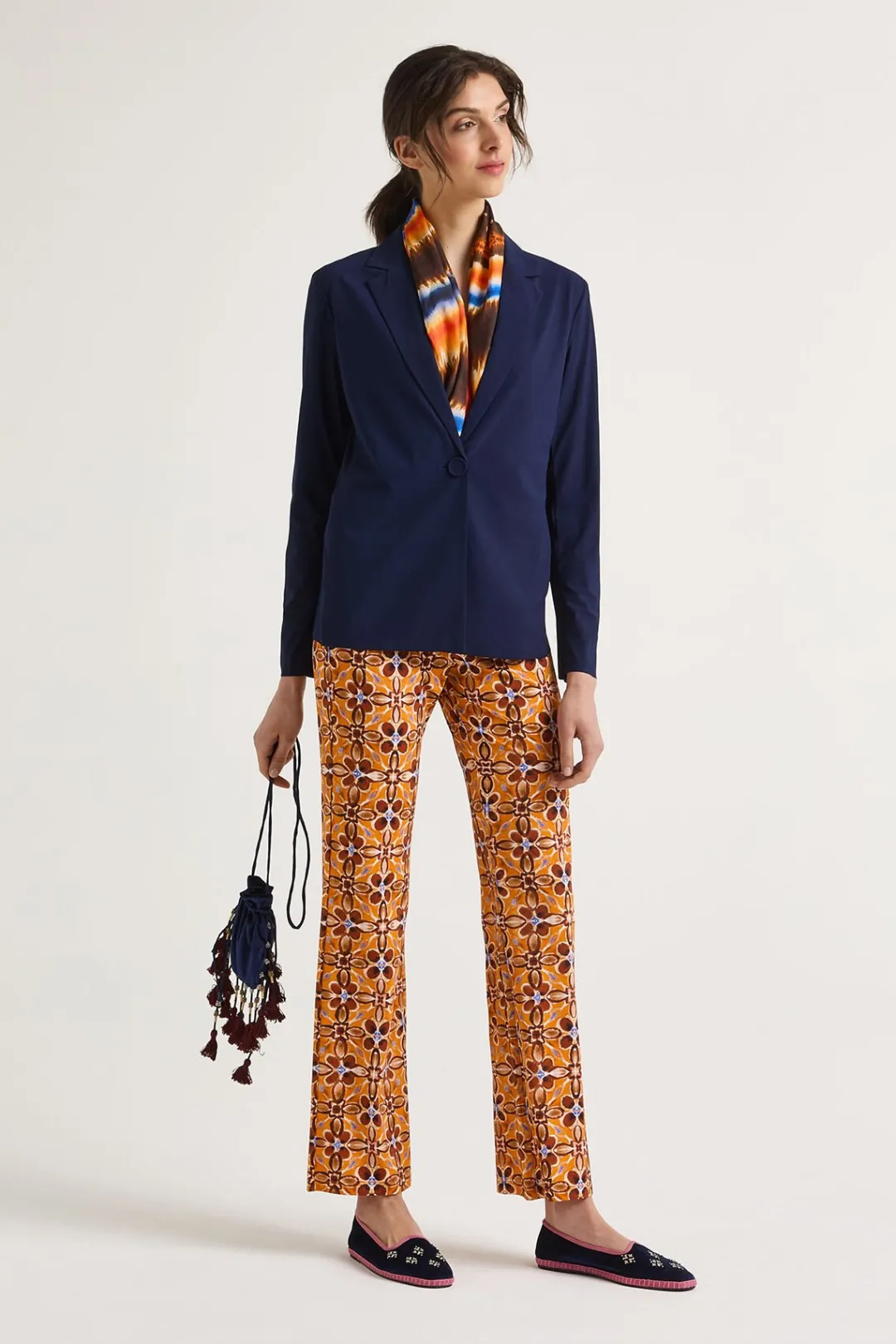 Best Maliparmi PANTALÓN CALEIDO FLOWER Naranja