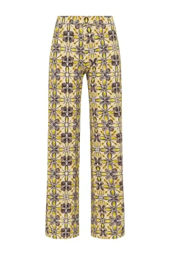 Outlet Maliparmi PANTALÓN CALEIDO FLOWER Gris
