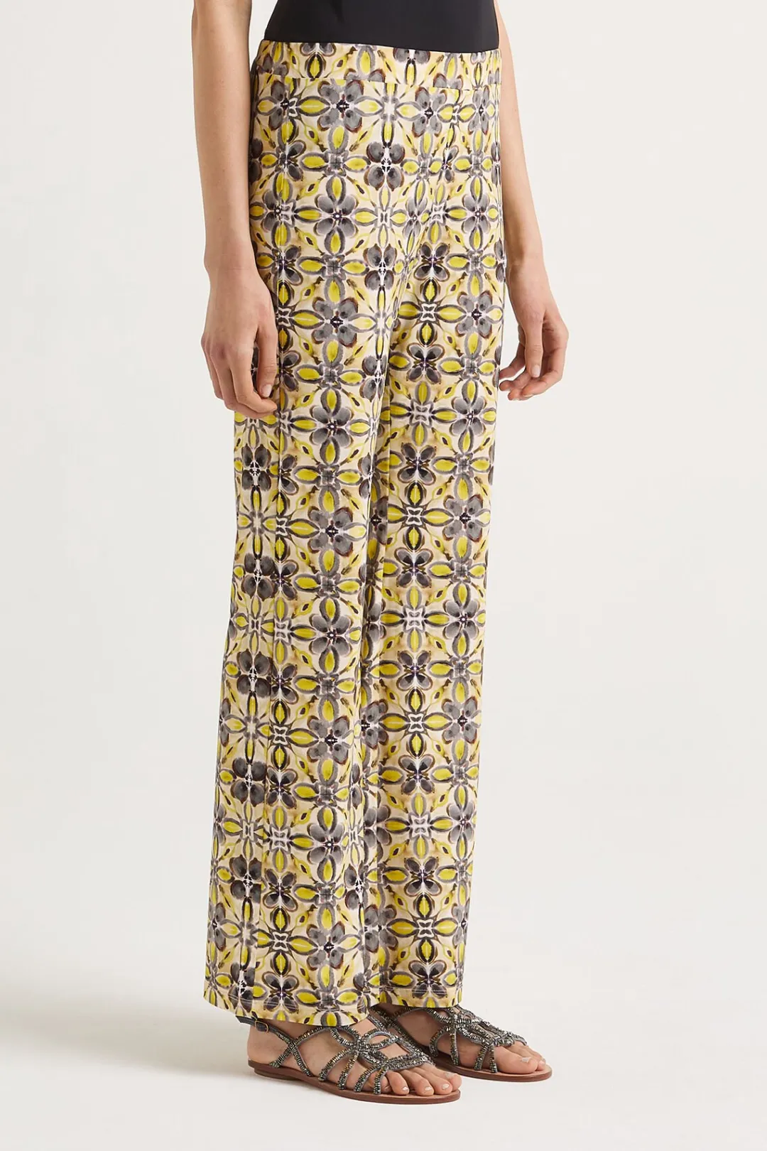 Outlet Maliparmi PANTALÓN CALEIDO FLOWER Gris