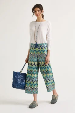 Online Maliparmi PANTALÓN COLLECTION PRINT Menta
