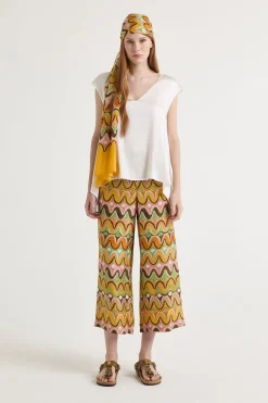 Outlet Maliparmi PANTALÓN COLLECTION PRINT Naranja