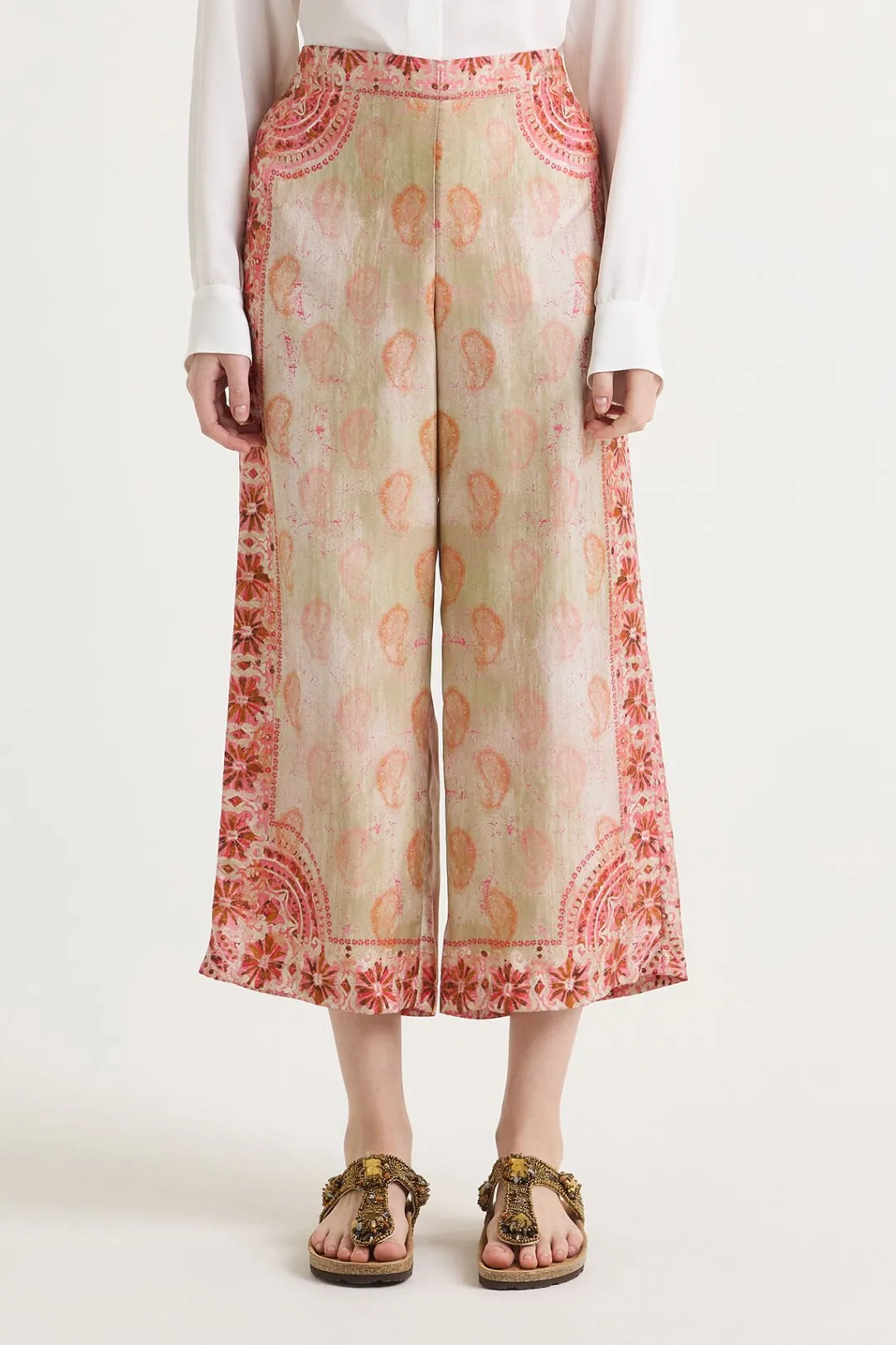 Discount Maliparmi PANTALÓN COLLECTION PRINT Beige