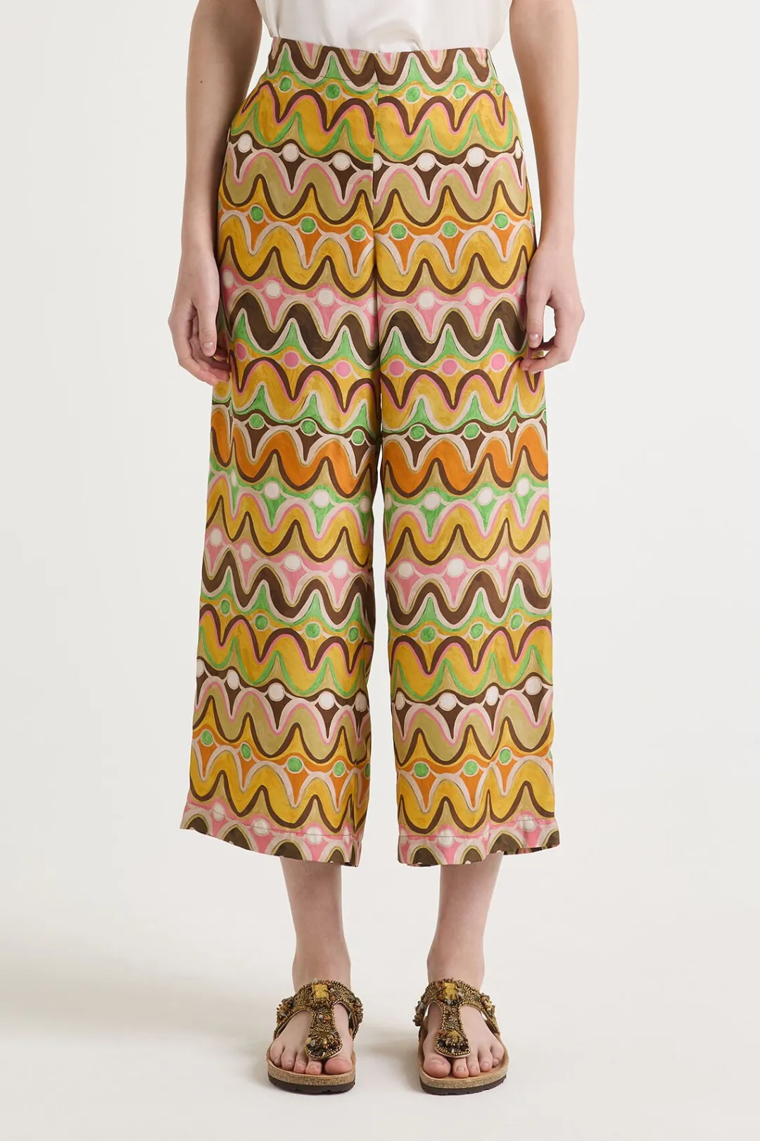 Outlet Maliparmi PANTALÓN COLLECTION PRINT Naranja