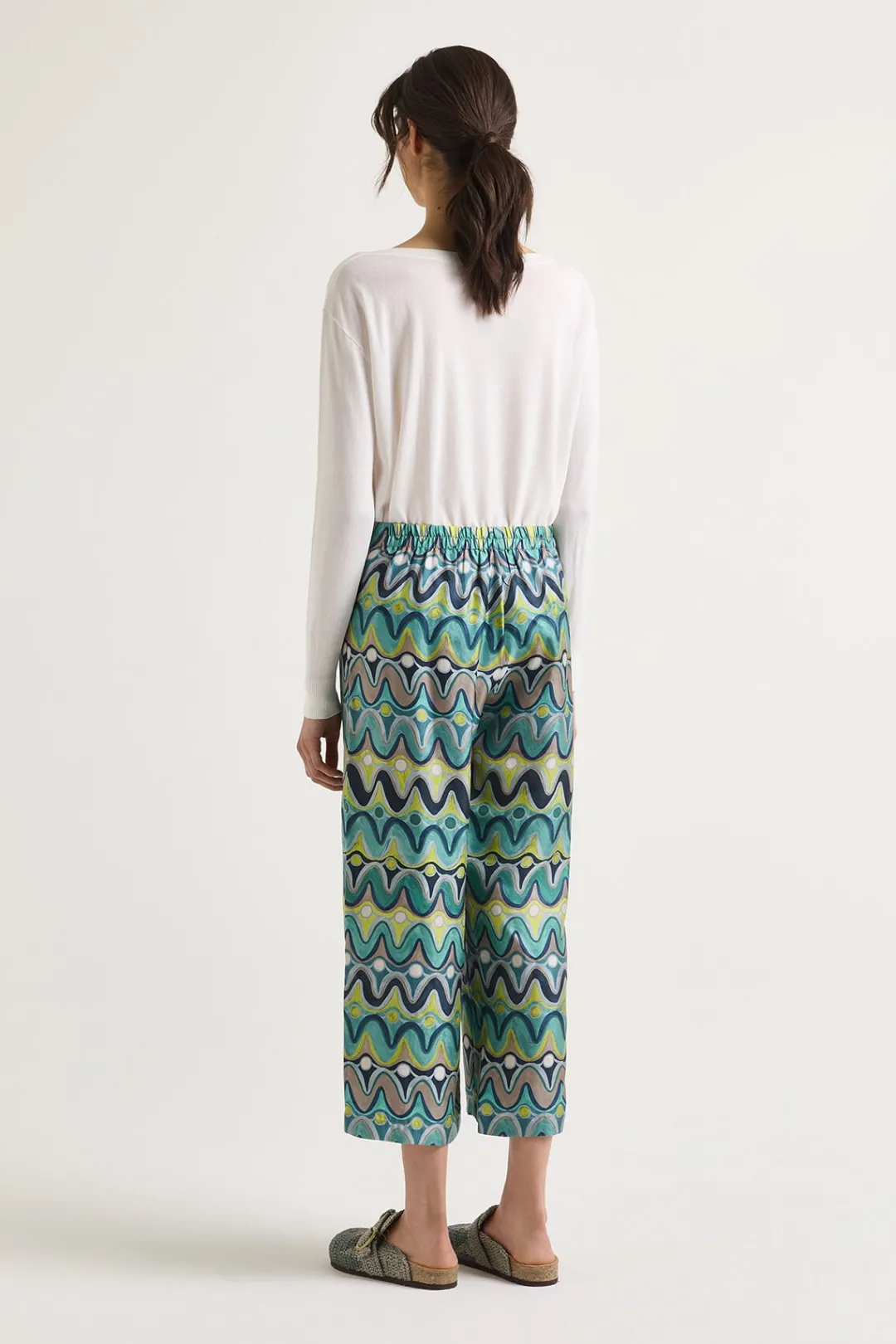 Online Maliparmi PANTALÓN COLLECTION PRINT Menta