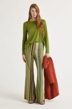 Best Maliparmi PANTALÓN COLORFUL STRIPES Verde