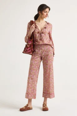 Fashion Maliparmi PANTALÓN FLOWER BATIK Rosa