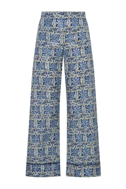 New Maliparmi PANTALÓN FLOWER BATIK Azul