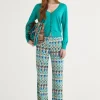 Outlet Maliparmi PANTALÓN GEOMETRIC MIMOSA Azul