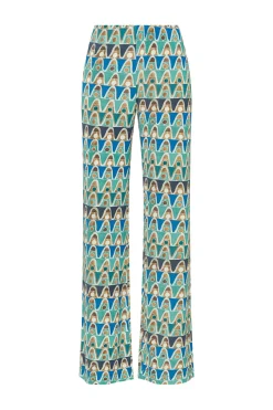 Outlet Maliparmi PANTALÓN GEOMETRIC MIMOSA Azul