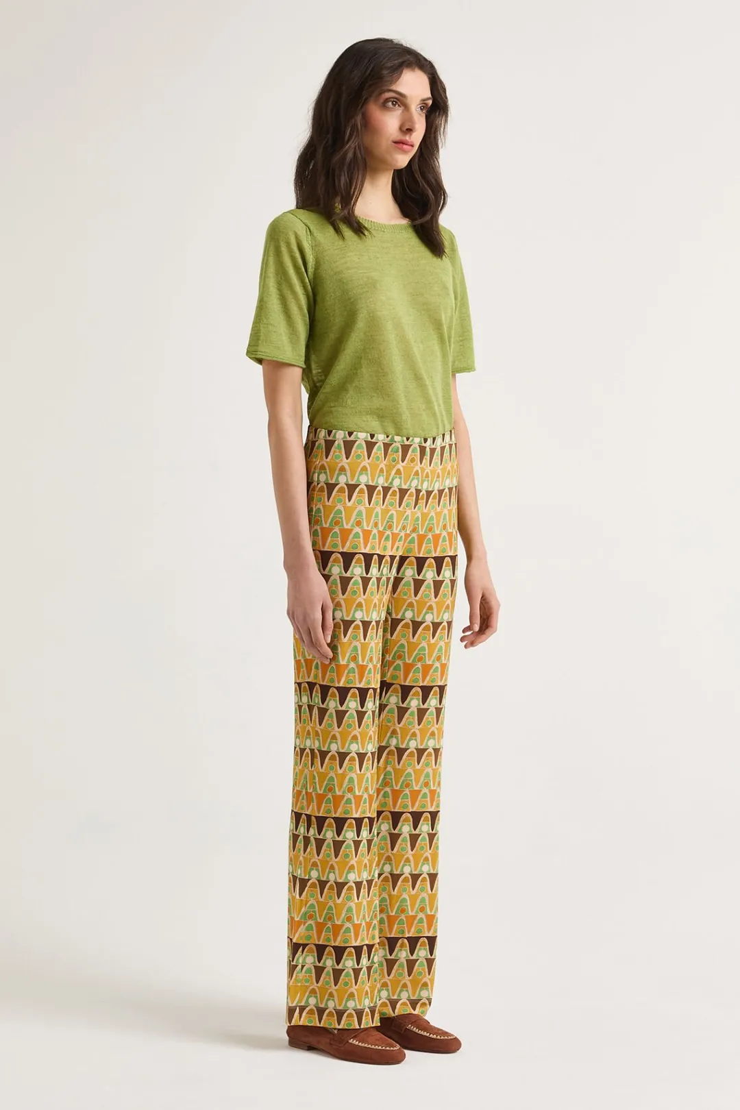 Sale Maliparmi PANTALÓN GEOMETRIC MIMOSA Amarillo