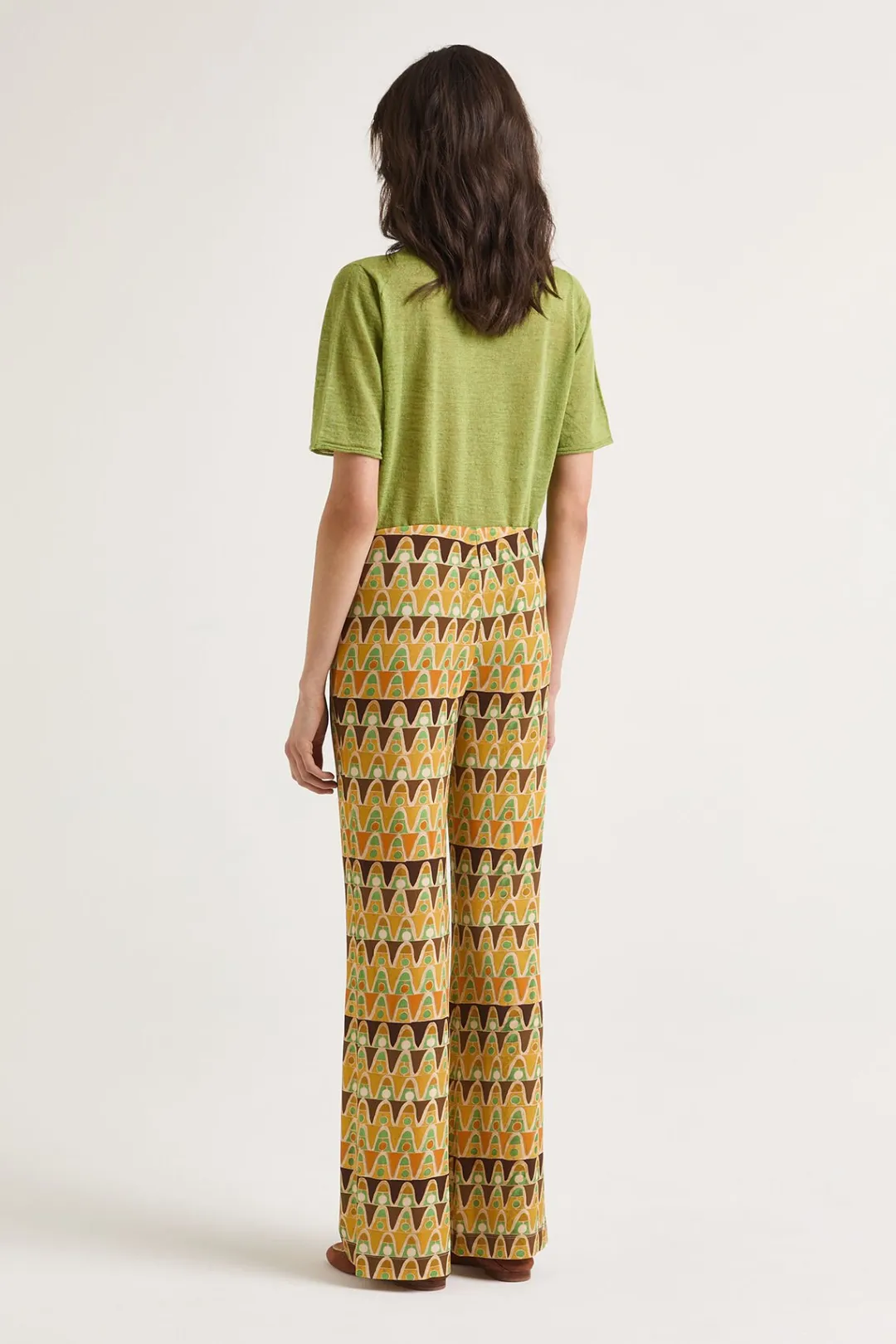 Sale Maliparmi PANTALÓN GEOMETRIC MIMOSA Amarillo
