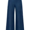 Fashion Maliparmi PANTALÓN LINEN JACQUARD Azul ultramar