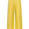 Fashion Maliparmi PANTALÓN LINEN JACQUARD Amarillo