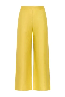 Fashion Maliparmi PANTALÓN LINEN JACQUARD Amarillo
