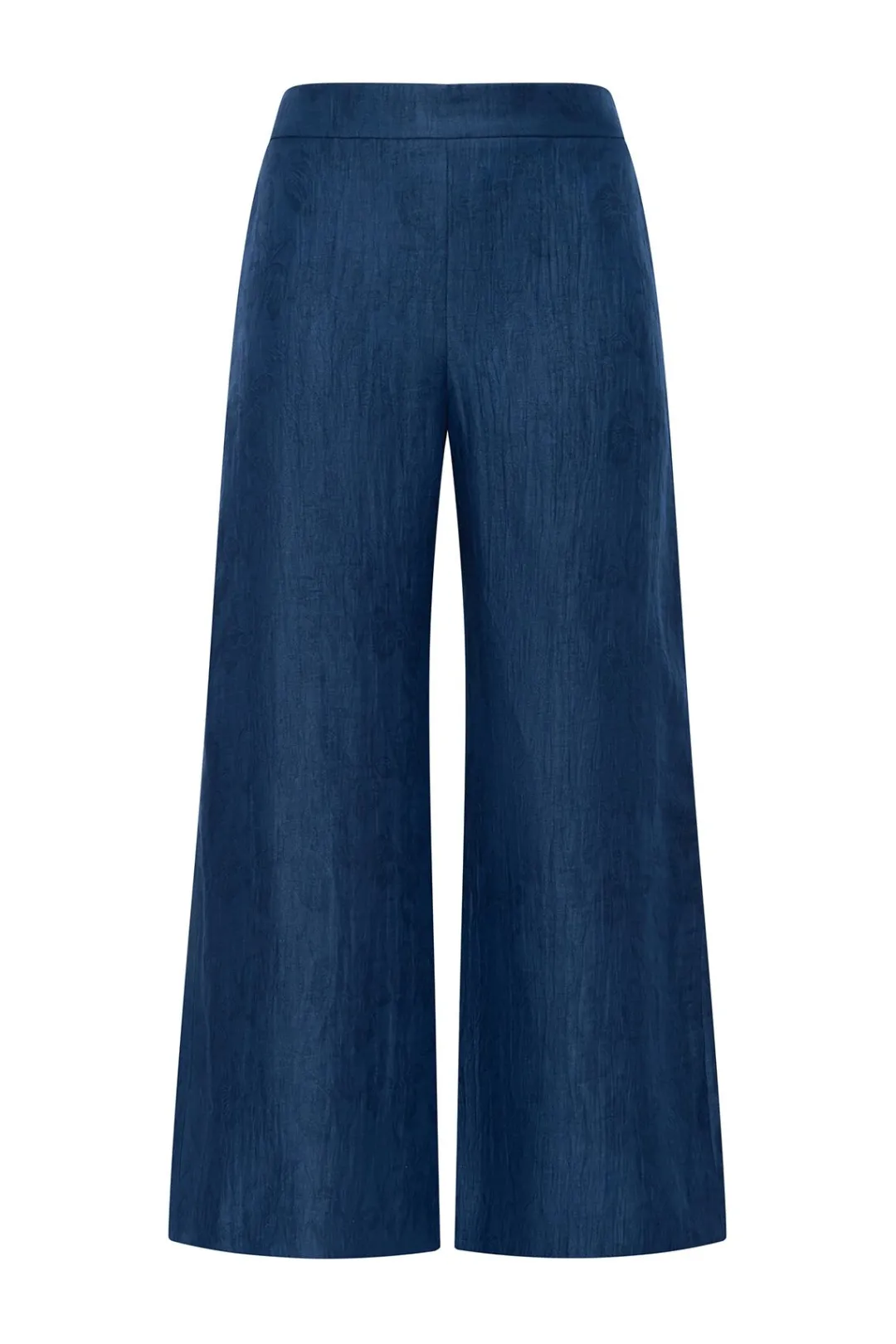 Fashion Maliparmi PANTALÓN LINEN JACQUARD Azul ultramar