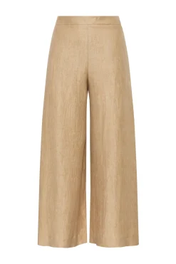 Best Maliparmi PANTALÓN LINEN JACQUARD Crema café