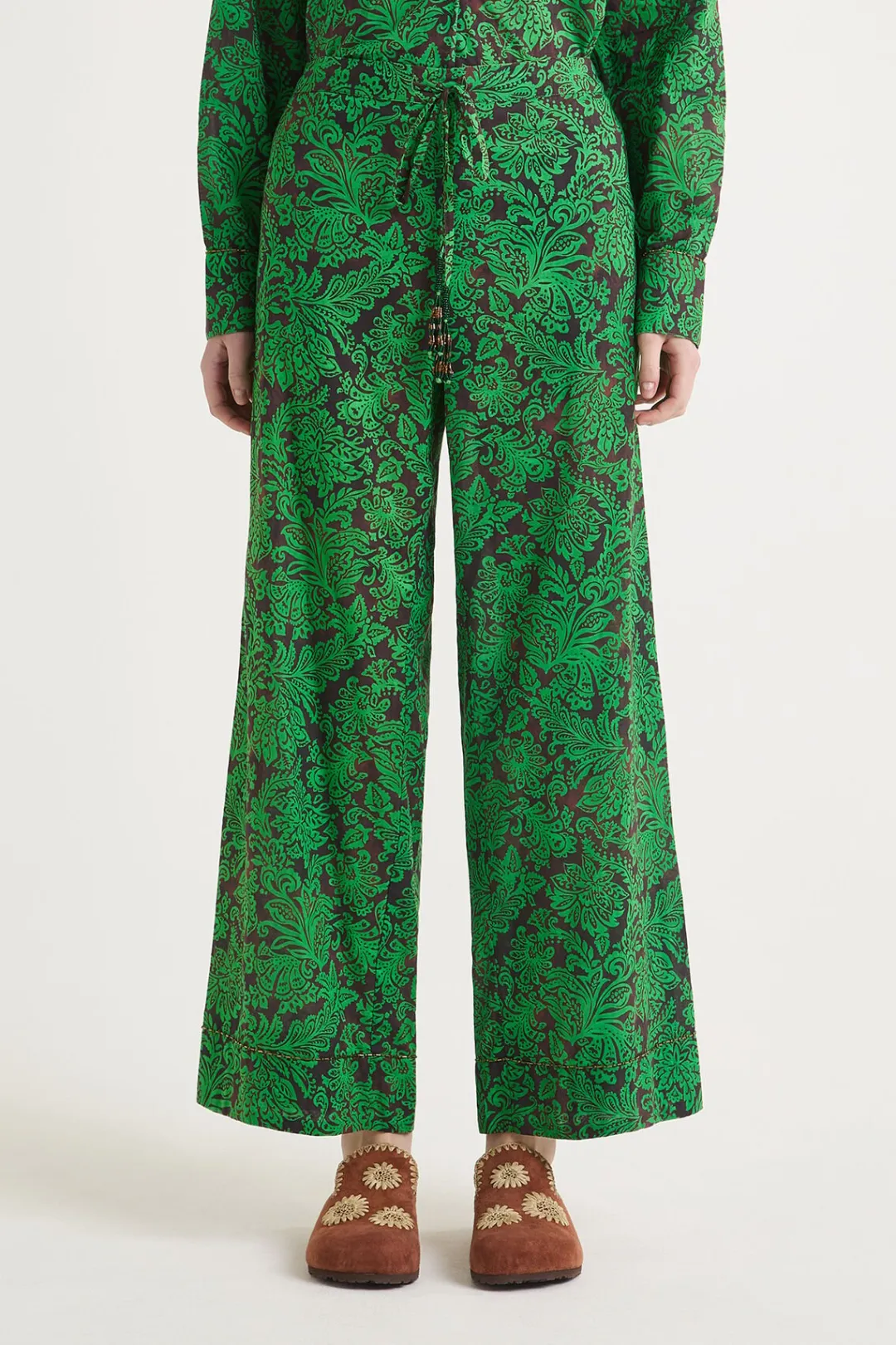New Maliparmi PANTALÓN MAGICAL FLOWER Marrón