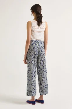 Fashion Maliparmi PANTALÓN MAGICAL FLOWER Azul