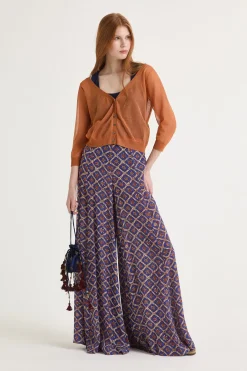 Clearance Maliparmi PANTALÓN MAGNOLIA BATIK Azul
