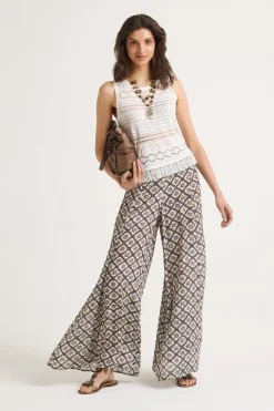 Online Maliparmi PANTALÓN MAGNOLIA BATIK Gris