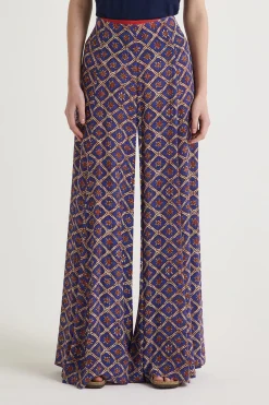 Clearance Maliparmi PANTALÓN MAGNOLIA BATIK Azul
