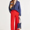 Clearance Maliparmi PANTALÓN MAGNOLIA LINEN Rojo claro
