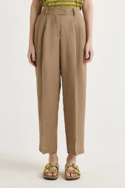 Hot Maliparmi PANTALÓN MAGNOLIA LINEN Marrón rosa