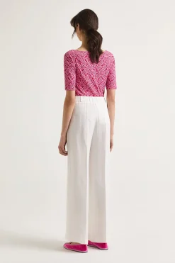 Hot Maliparmi PANTALÓN MAGNOLIA LINEN Blanco