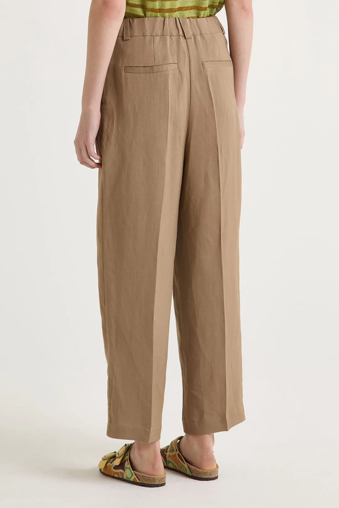 Hot Maliparmi PANTALÓN MAGNOLIA LINEN Marrón rosa