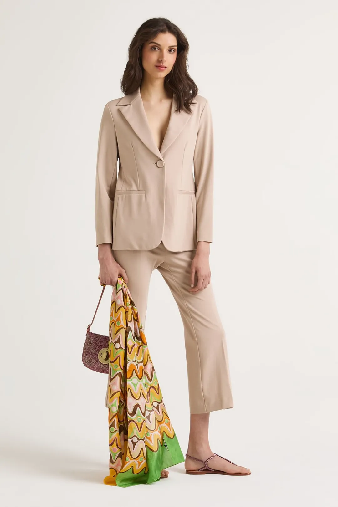 Online Maliparmi PANTALÓN MILANO STITCHING Crema café