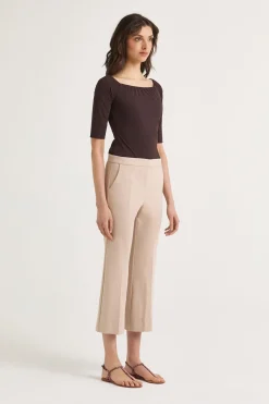 Online Maliparmi PANTALÓN MILANO STITCHING Crema café