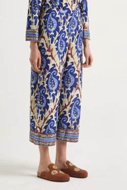 Discount Maliparmi PANTALÓN MIRTLE PAISLEY Azul