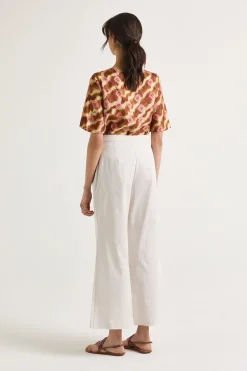 Online Maliparmi PANTALÓN SARTORIAL GABARDINE Blanco